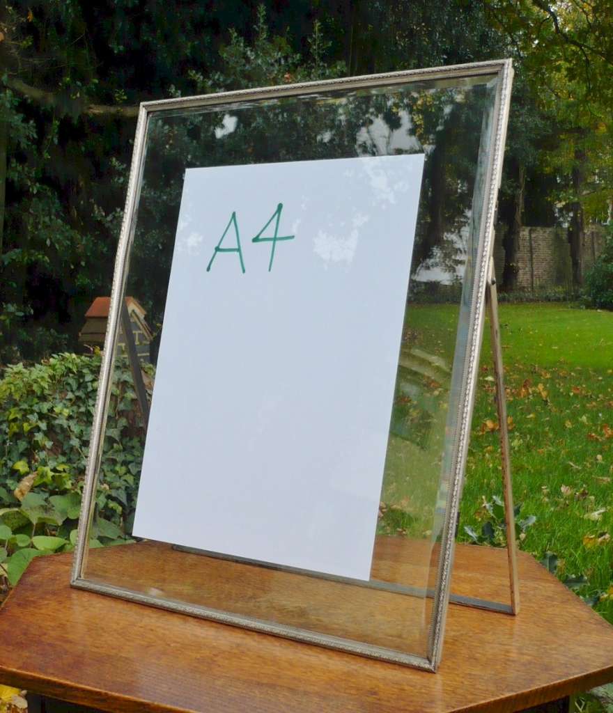 Larger deco picture frame with beveled glass Art Deco Objects Art