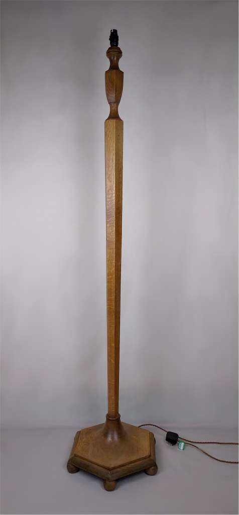 Heals floor lamp in weathered oak