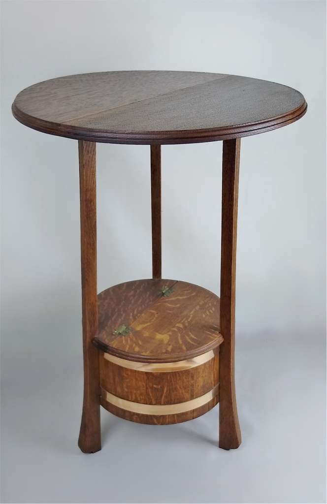 Arts and crafts table in oak by Listers of Dursley