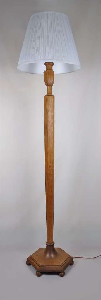 Heals standard lamp in oak