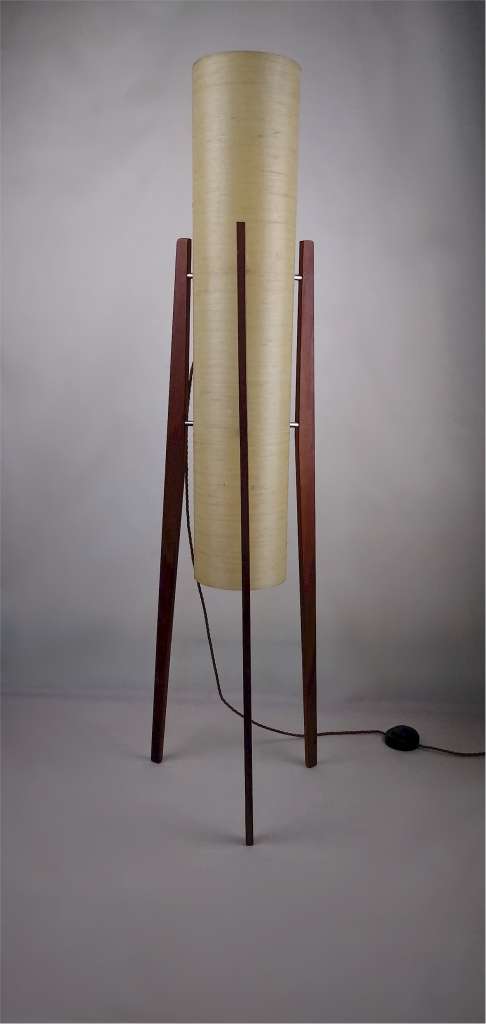 Mid Century Rocket floor lamp in teak