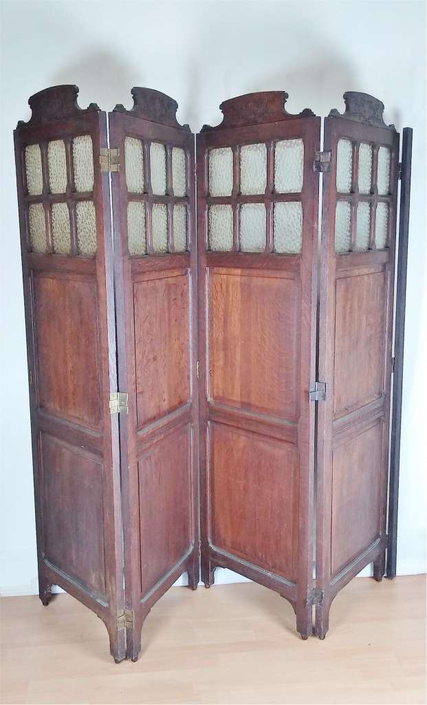 rts and crafts 4 fold screen in oak