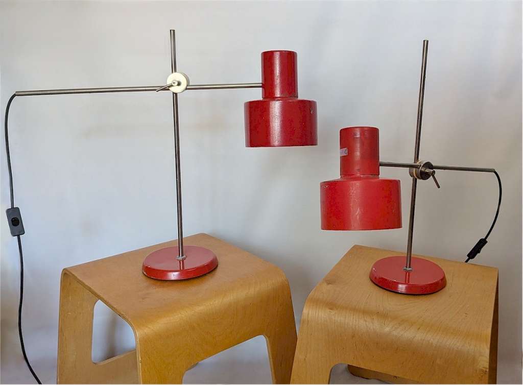 Post War near pair adjustable German desklights