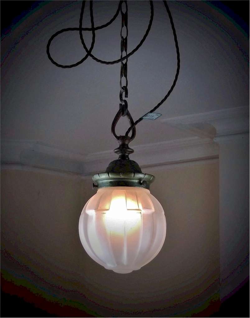 Pr of 1920's art deco ceiling lights