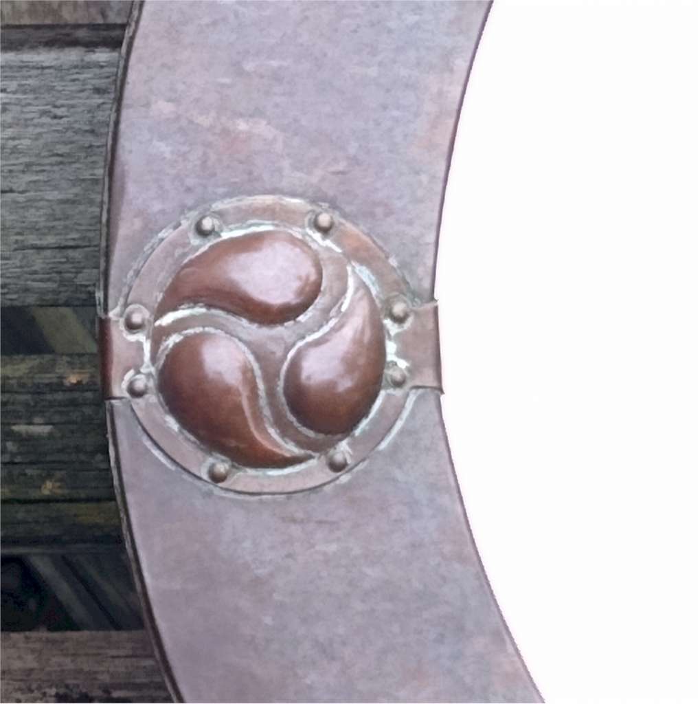 Liberty & Co arts and crafts copper mirror celtic