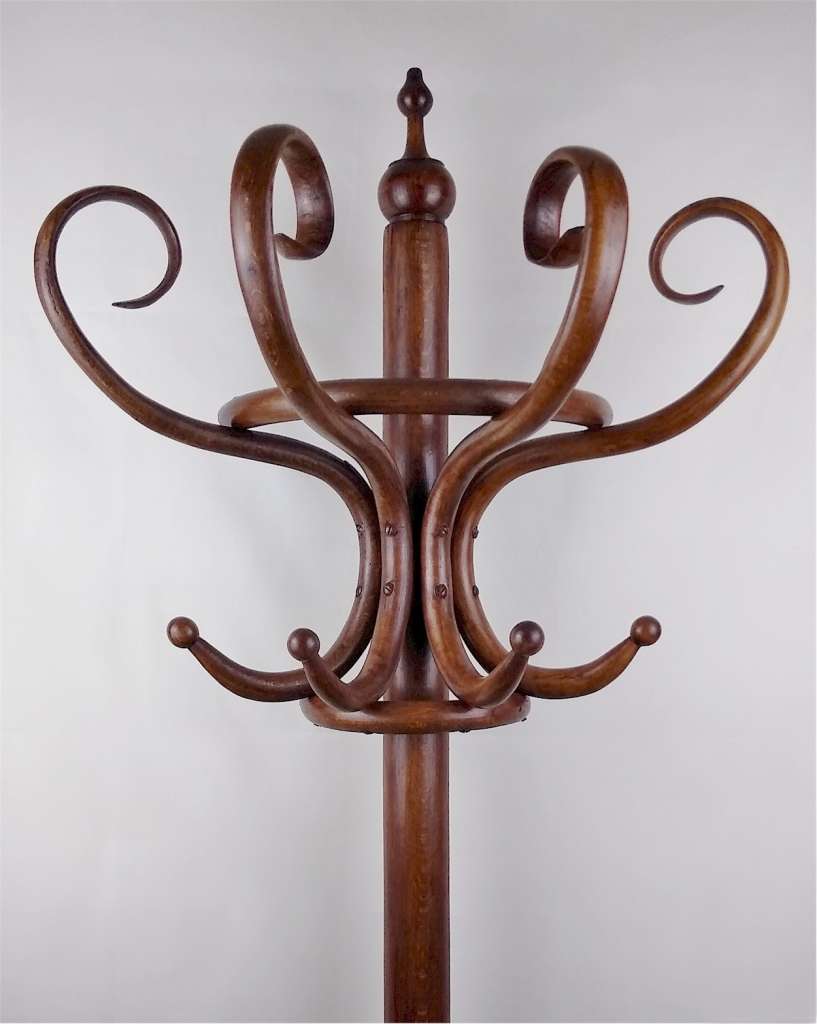 Half round bentwood hatstand in beech