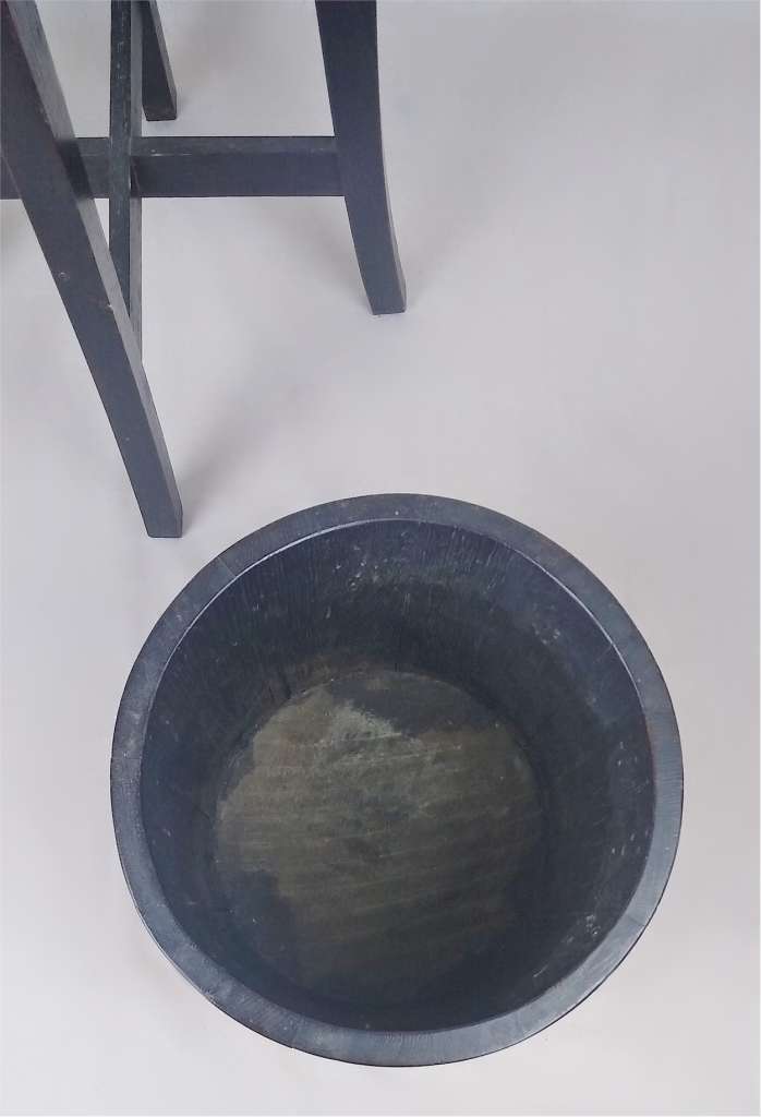 Arts and crafts plantstand coopered construction