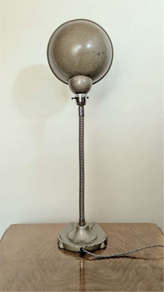 Art Deco swan neck bendy desk lamp