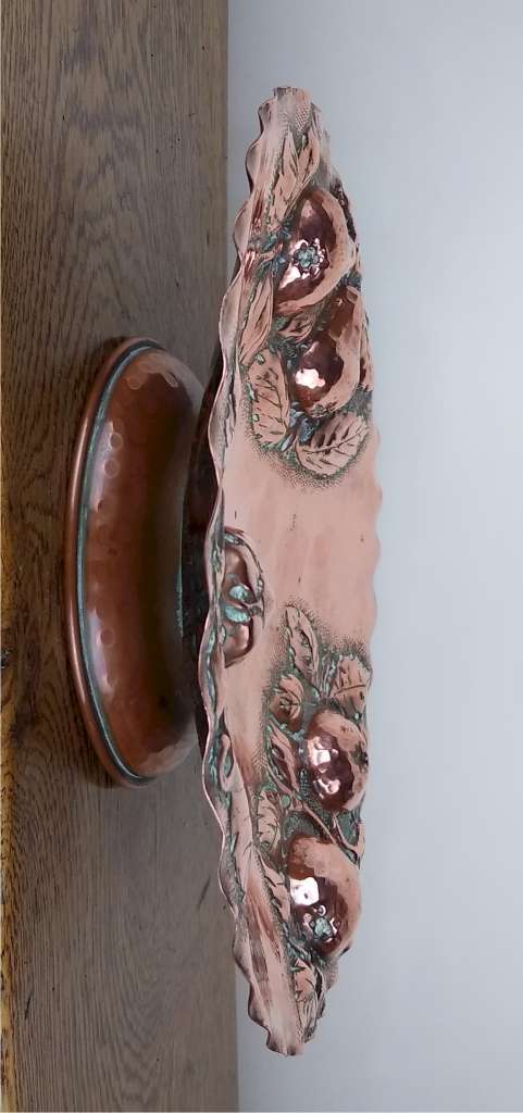 Arts and crafts hammered copper dish/tazza