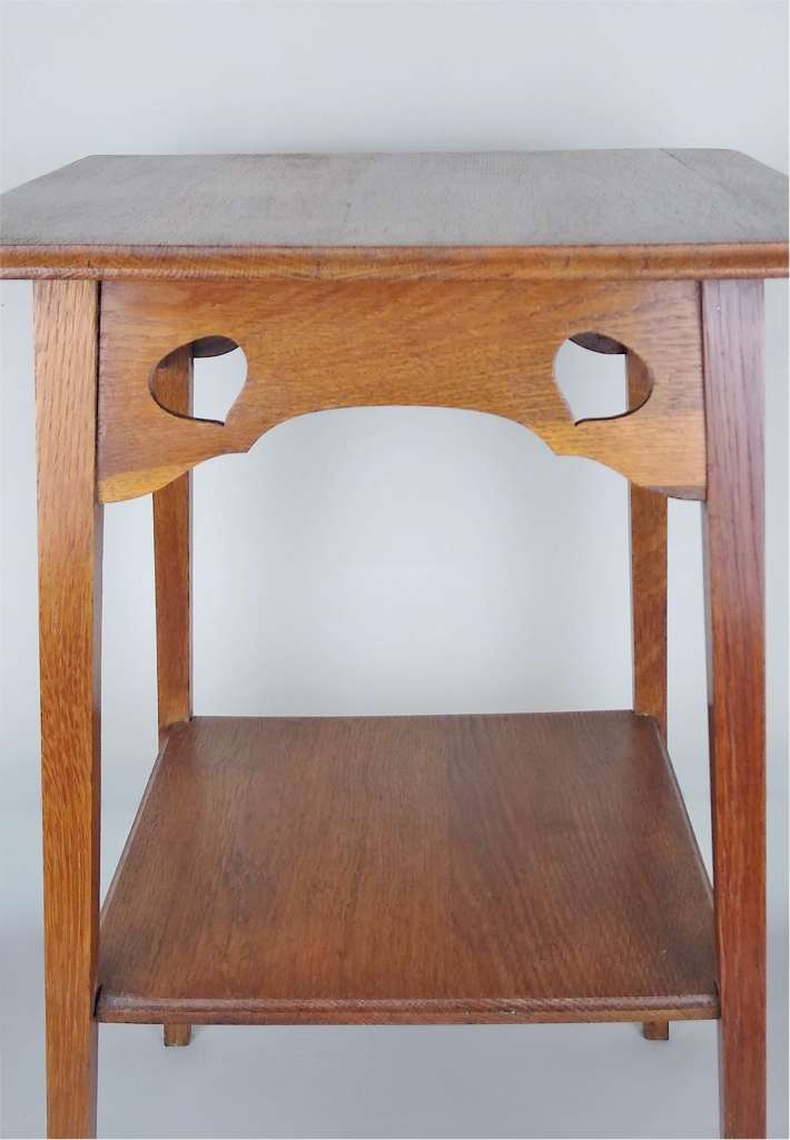 Arts and crafts occ table golden oak teardrop