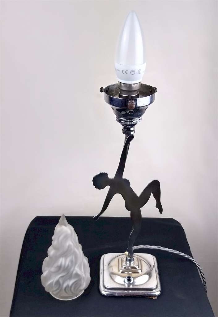 Classic art deco ladylamp in chrome