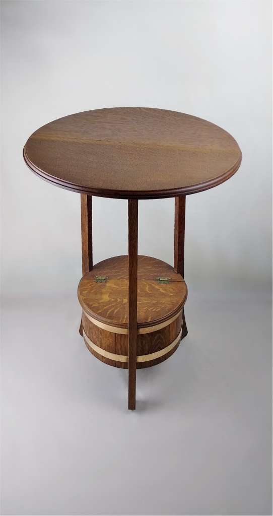 Arts and crafts table in oak by Listers of Dursley