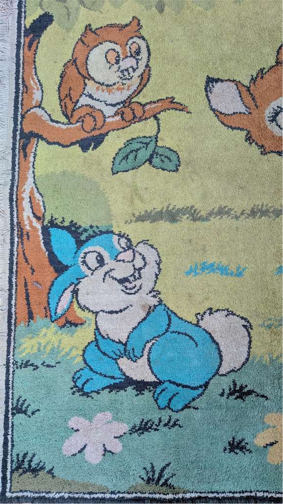 Walt Disney Bambi nursery rug in cotton