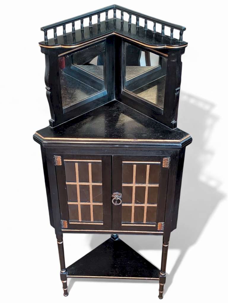 Small Aesthetic movement corner cabinet