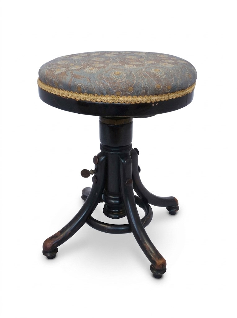 Viennese bentwood adjustable stool by J & J Kohn