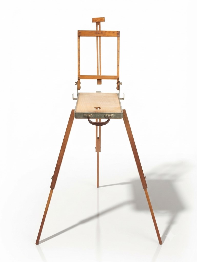 Travelling artists easel and paint/brushes box