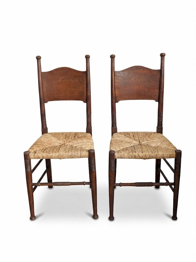 Pair of arts and crafts chairs by William Birch