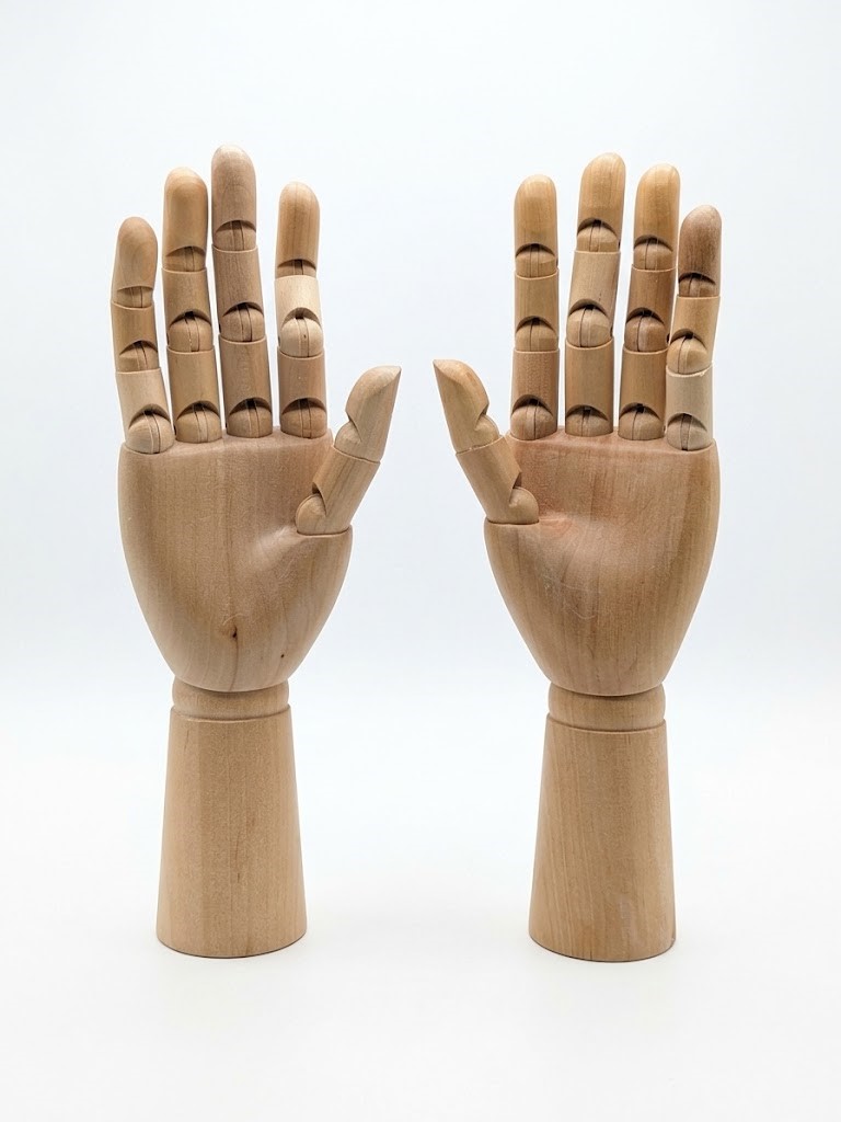 12 modern fully articulated hands 6 + 6