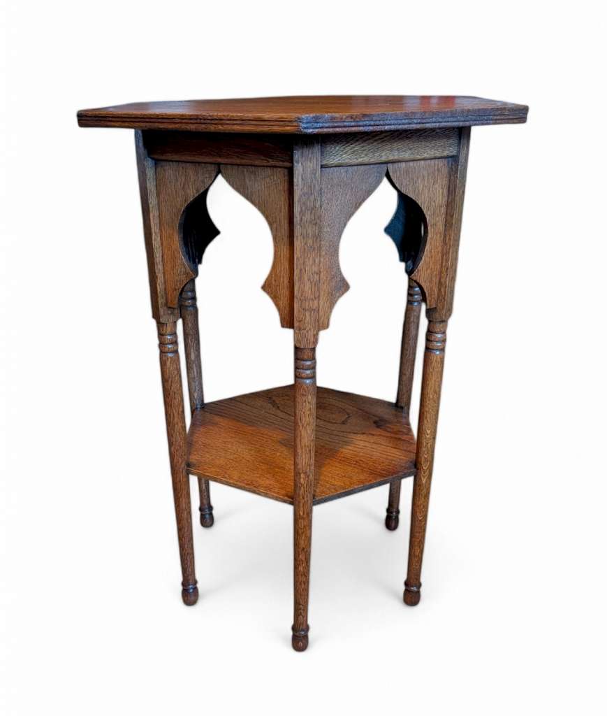Arts and crafts Moorish table in oak