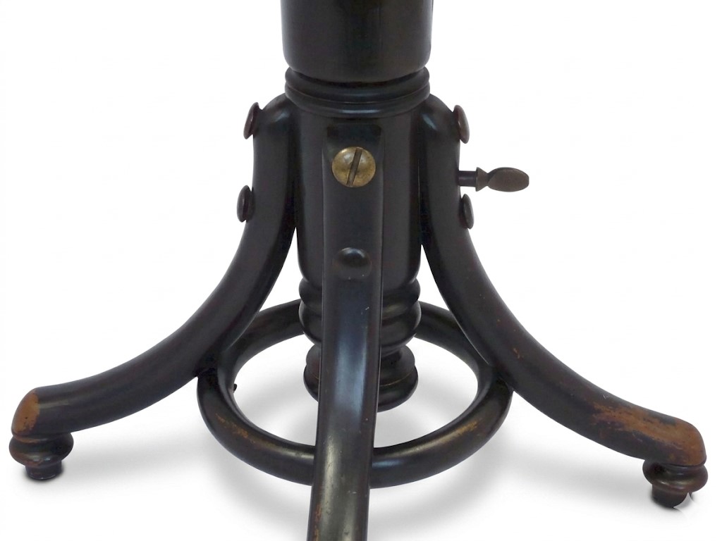 Viennese bentwood adjustable stool by J & J Kohn