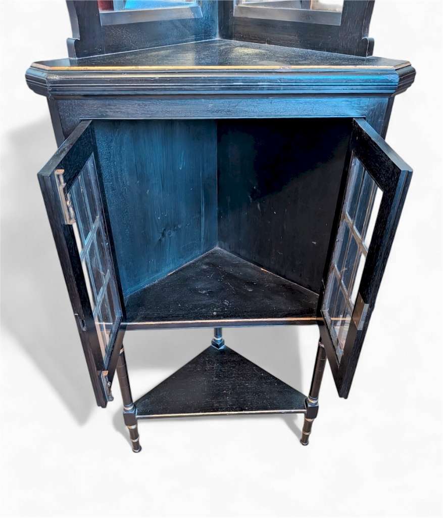 Small Aesthetic movement corner cabinet