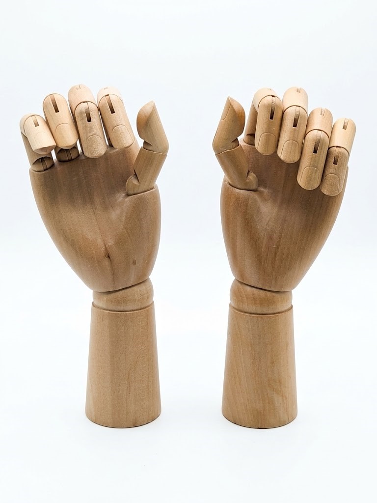 12 modern fully articulated hands 6 + 6
