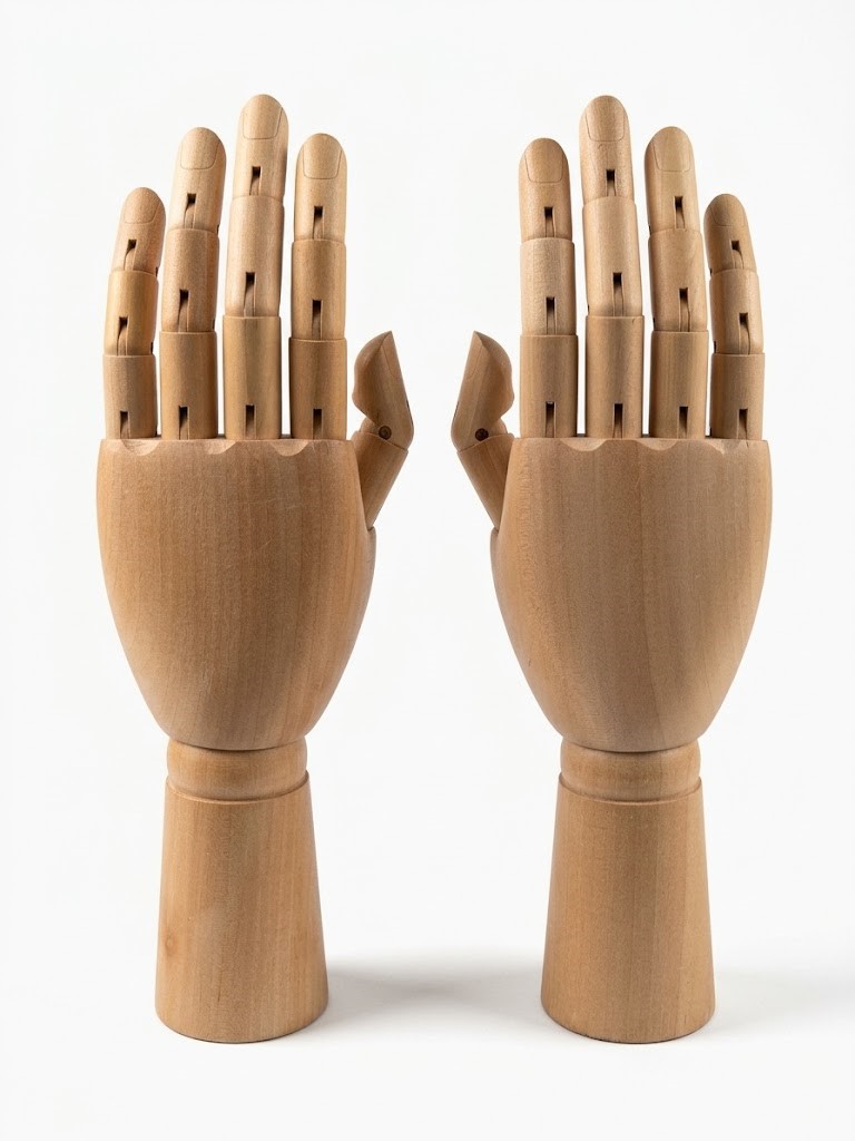 12 modern fully articulated hands 6 + 6