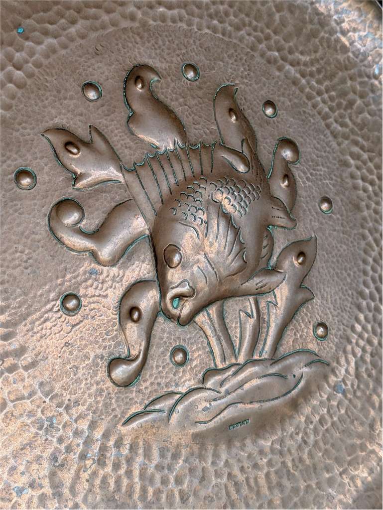 Arts and crafts charger by Newlyn