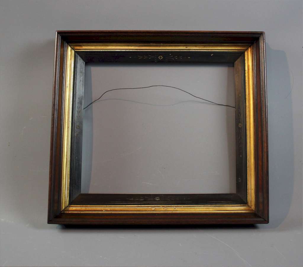 Aesthetic movement mahogany picture frame.