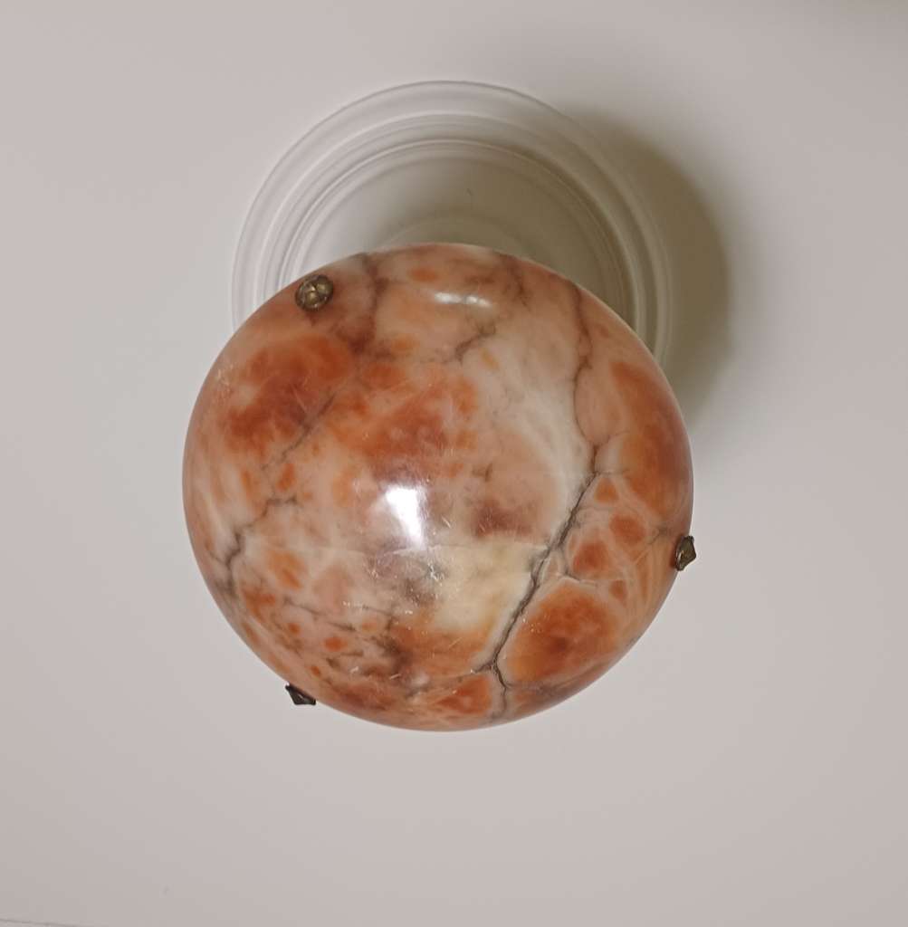 Alabaster bowl ceiling shade