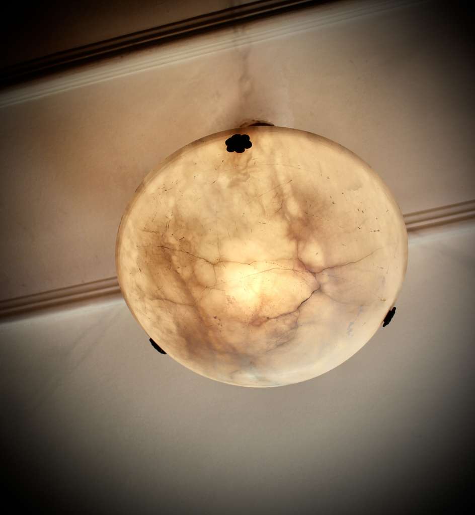 Alabaster ceiling bowl light Shade