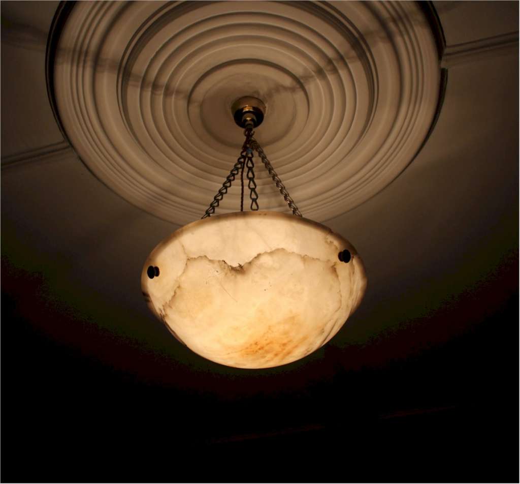 Large Alabaster ceiling Bowl shade