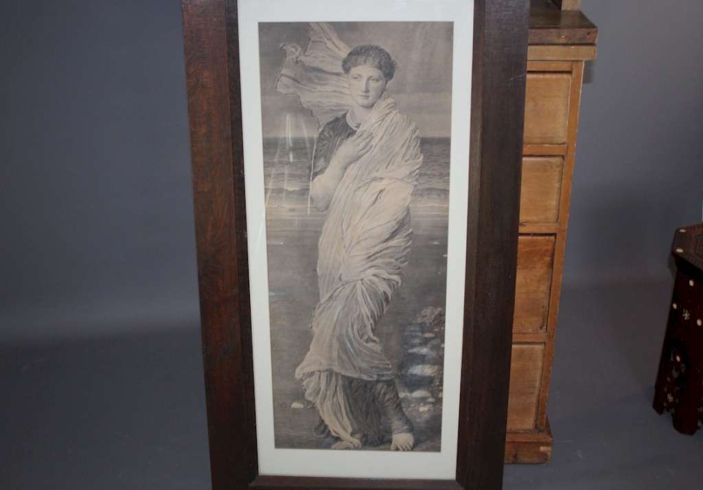 Large Edwardian oak frame with Albert Moore print