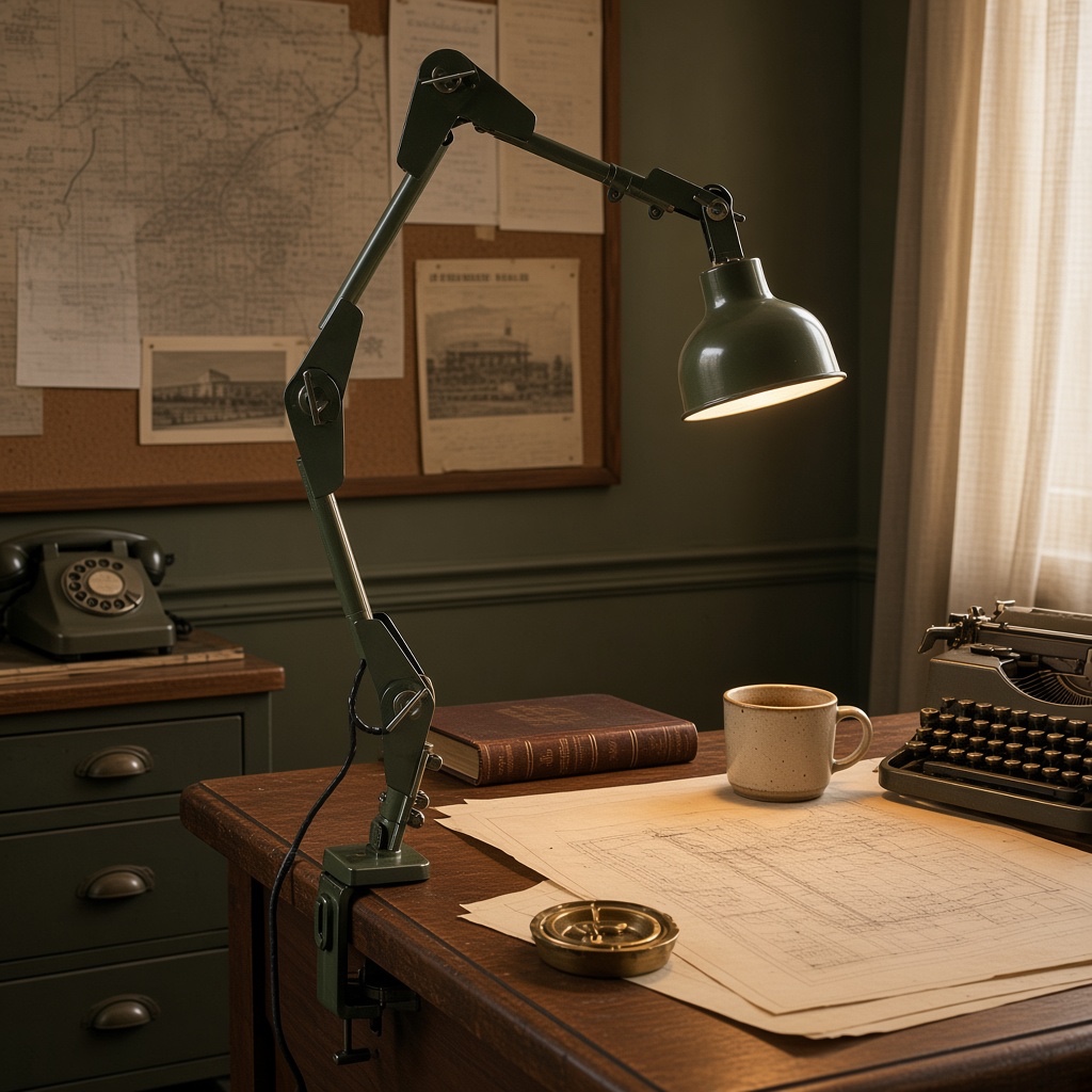 US mid century Military adjustable desk lamp MK3 OS 1838 GA