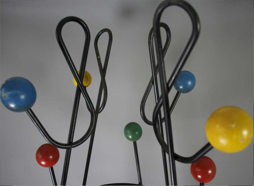 Mid Century 'Atomic' wrought iron coat stand Roger Feraud Mid Century