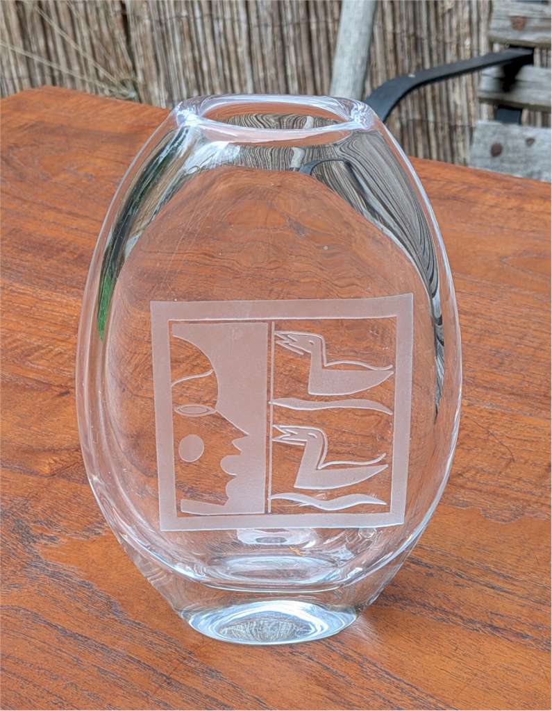 Mid Century Orrefors vase poss Sven Palmqvist