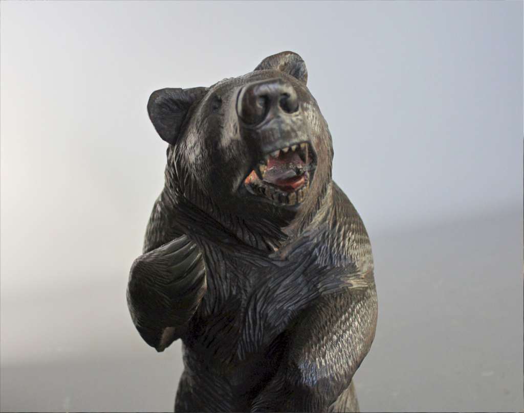 Black Forest wooden carved bear