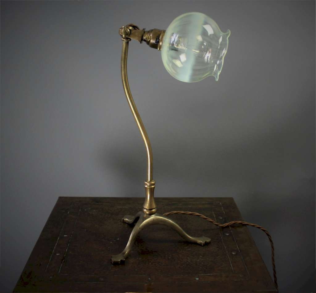 Brass table lamp by W.A.S Benson