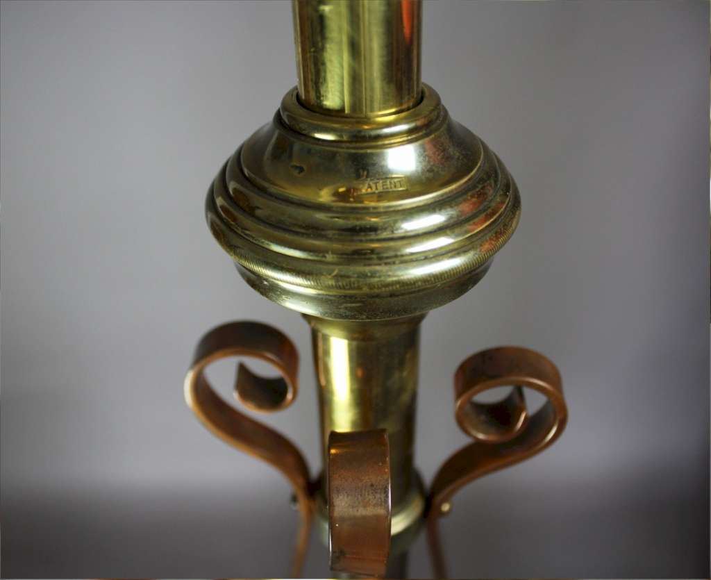 W.A.S Benson arts and crafts floor lamp c1900