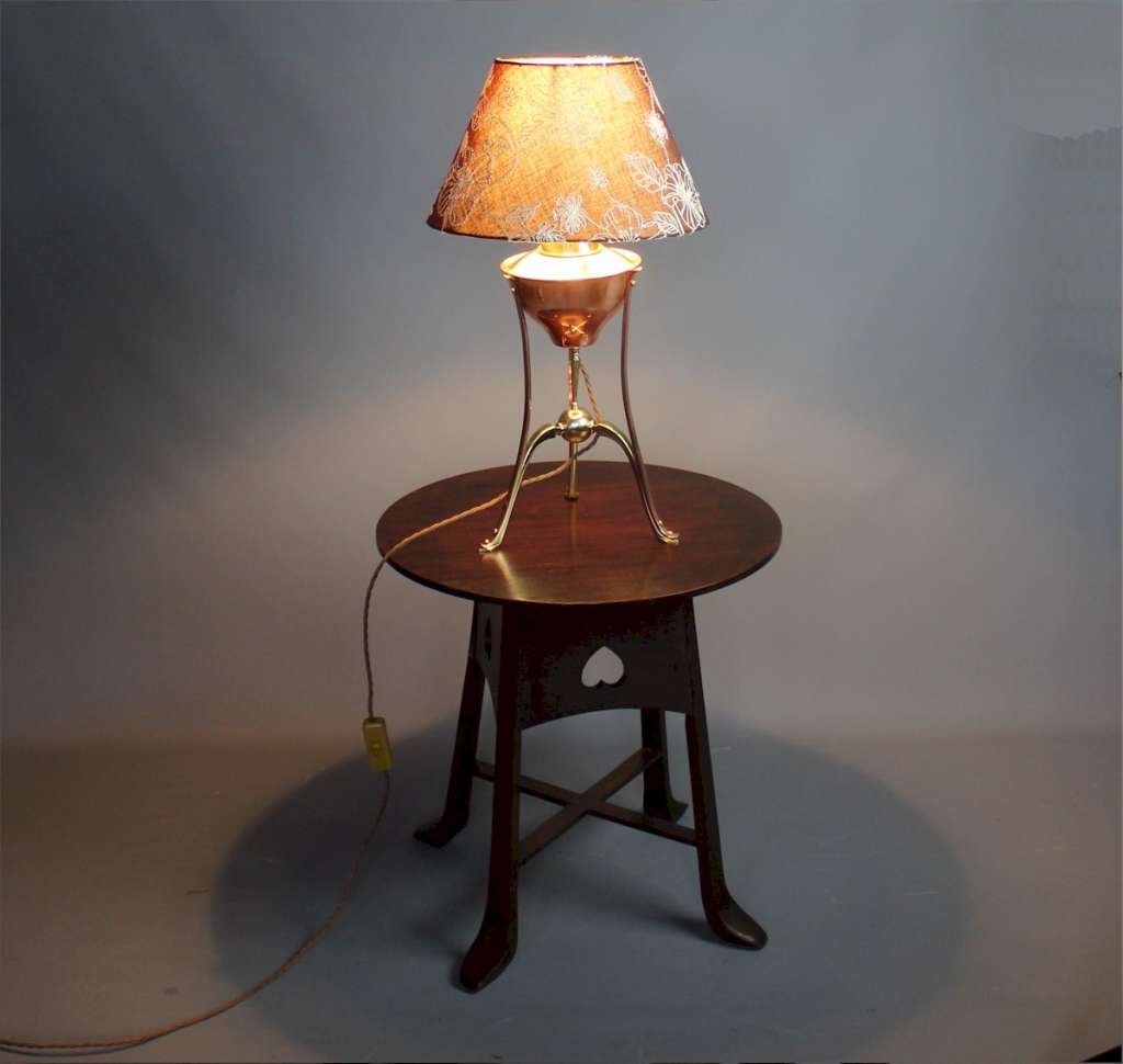 W.A.S Benson converted oil table lamp SOLD Art Furniture