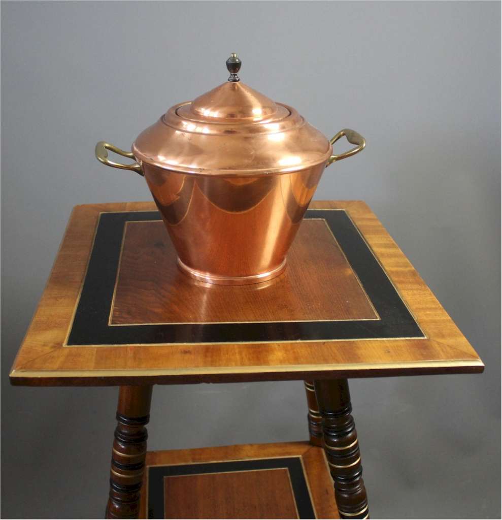 W.A.S Benson copper ice bowl
