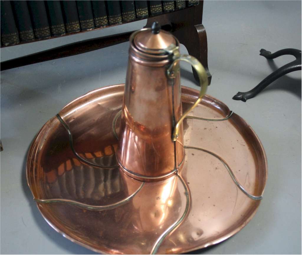 W.A.S Benson arts and crafts Lily Pad copper tray