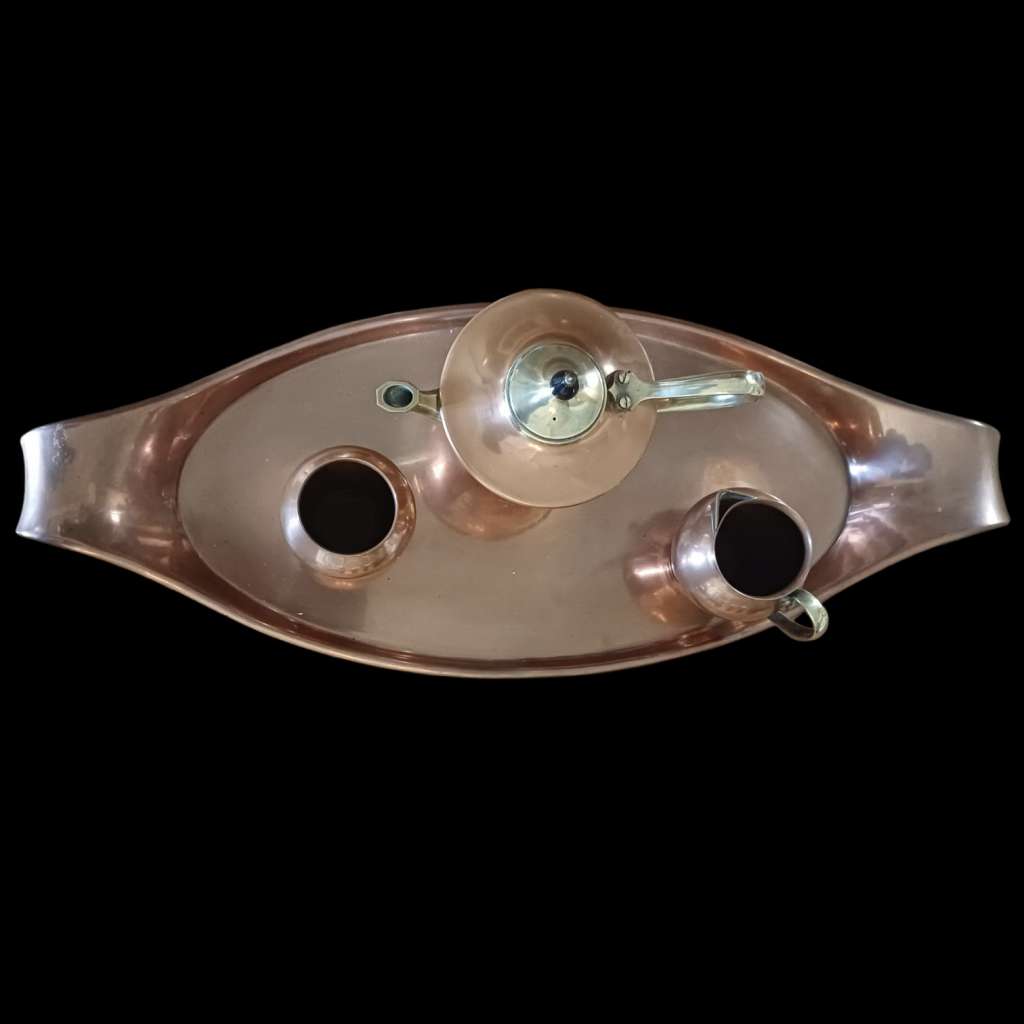 W.A.S Benson , arts and crafts, copper teaset
