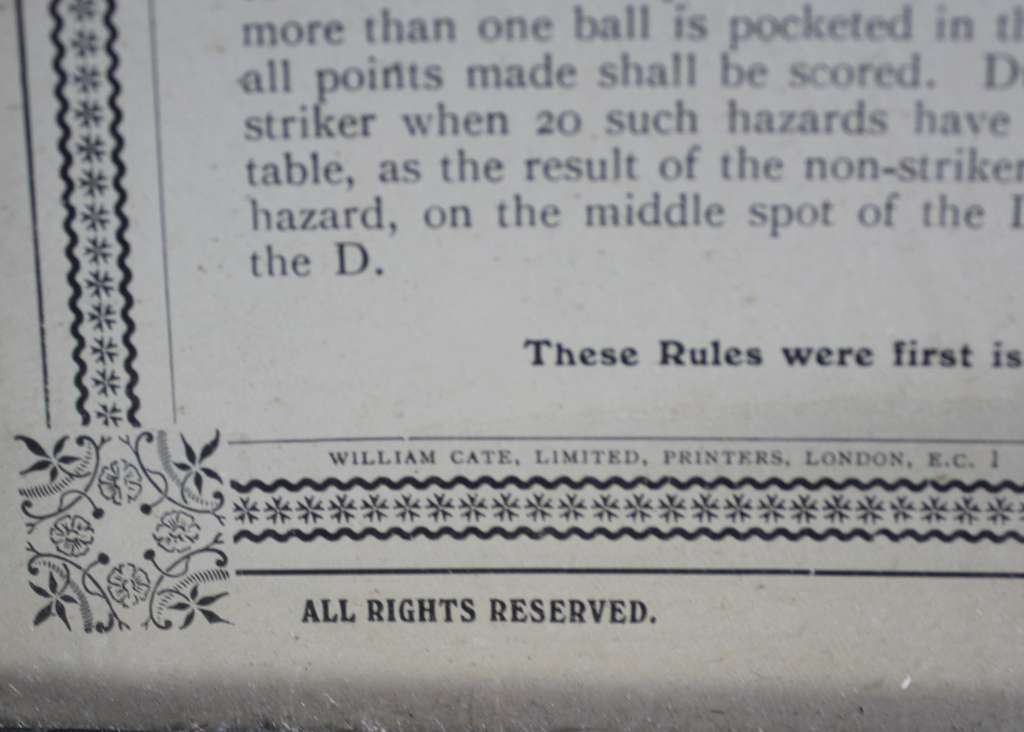 Rules of Billiards