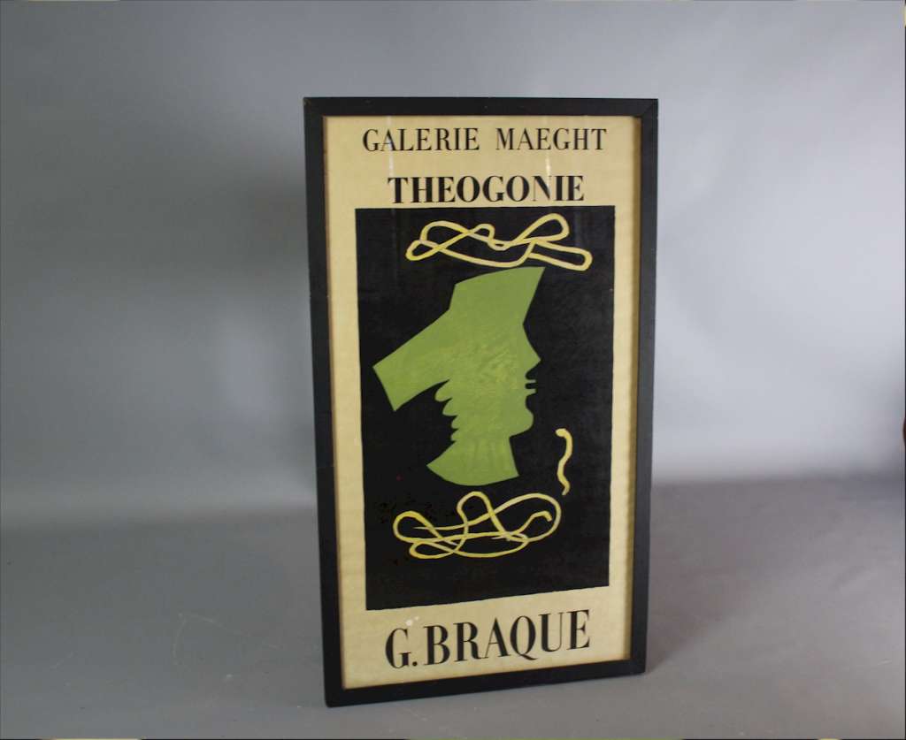 Georges Braque framed poster Theogonie, Galerie Maeght