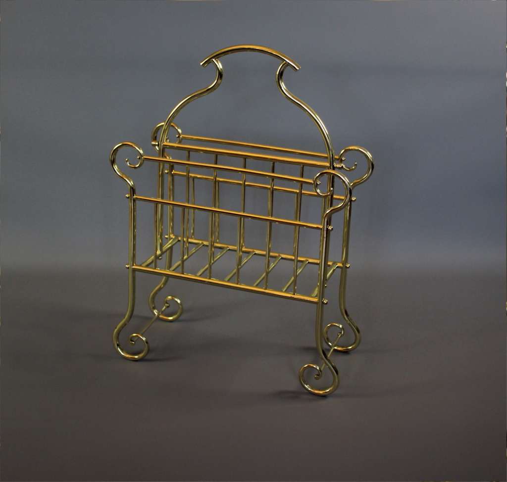 Victorian brass magazine rack Hall Art Furniture