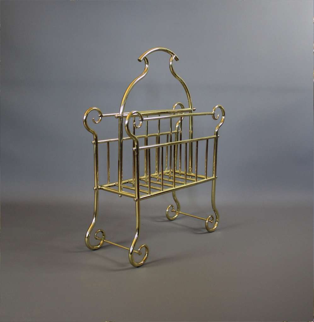 Victorian brass magazine rack Hall SOLD Art Furniture