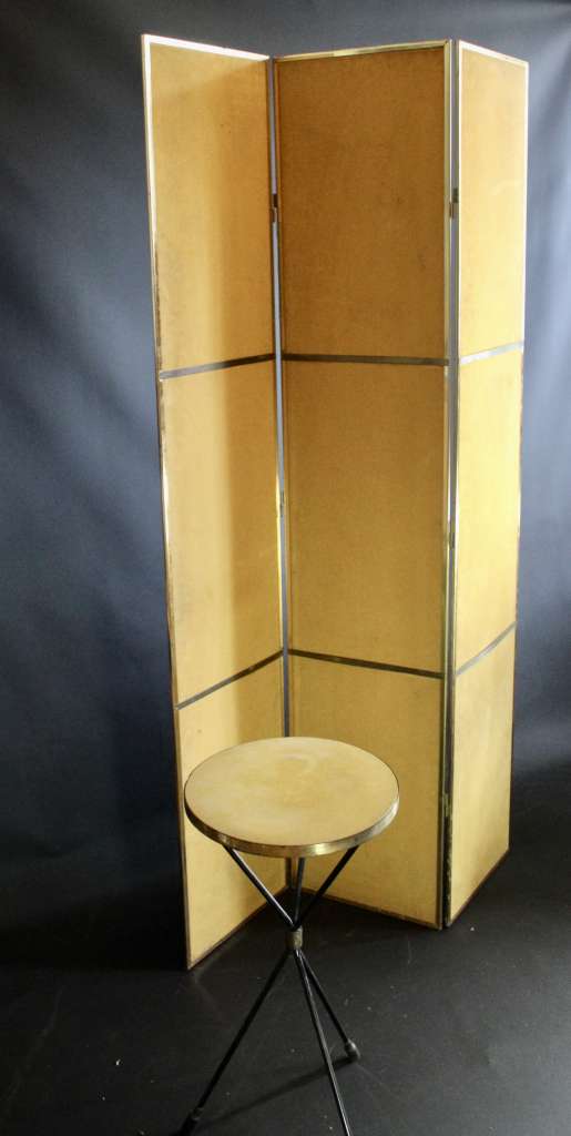 Vintage French Triptych folding mirror,