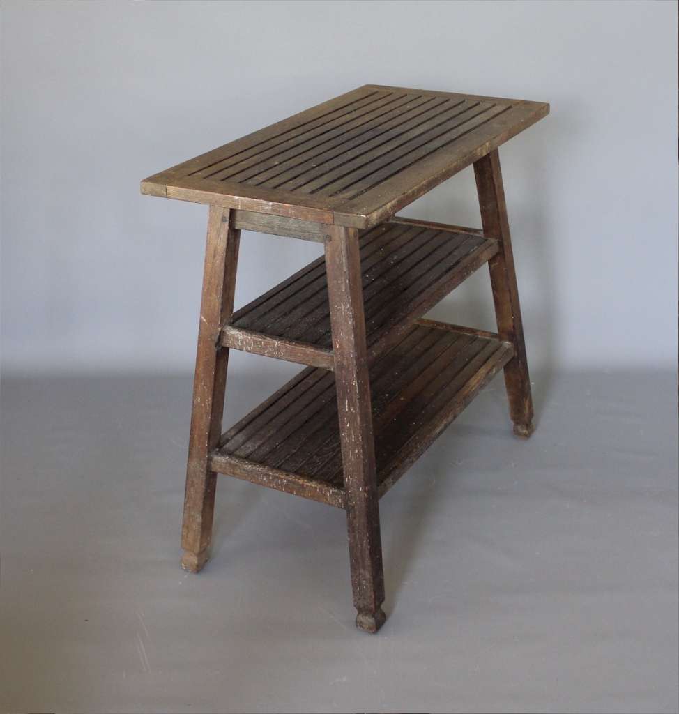 Teak table by Castles reclaimed ships timber