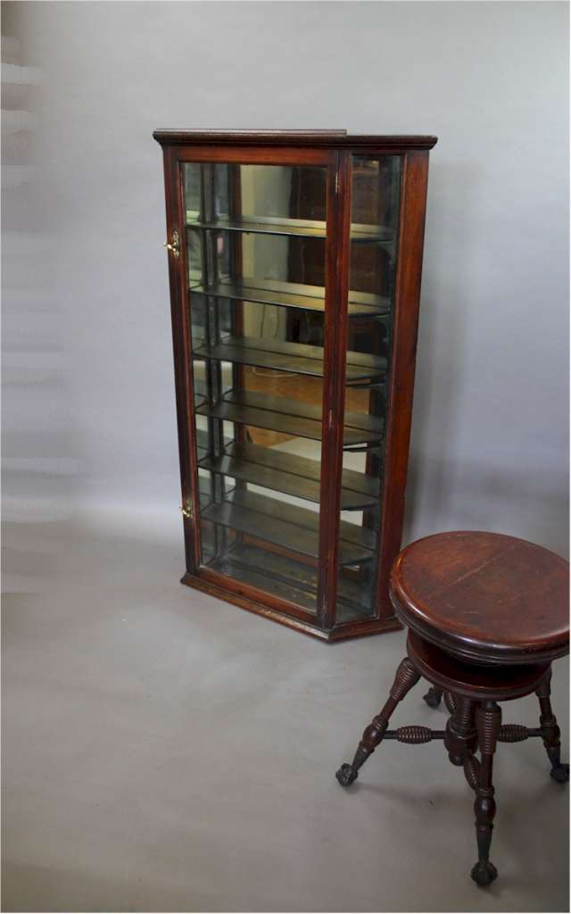 Victorian mahogany chemist shop display cabinet